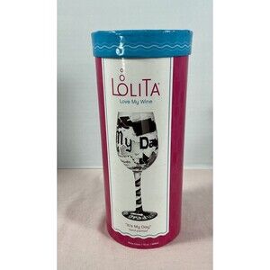 LOLITA Graduation- It’s My Day. Love My Wine Glass 15oz Hand Painted - NEW